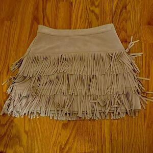 Fringe Skirt - rosey pink. Size small. Never worn - tags still on